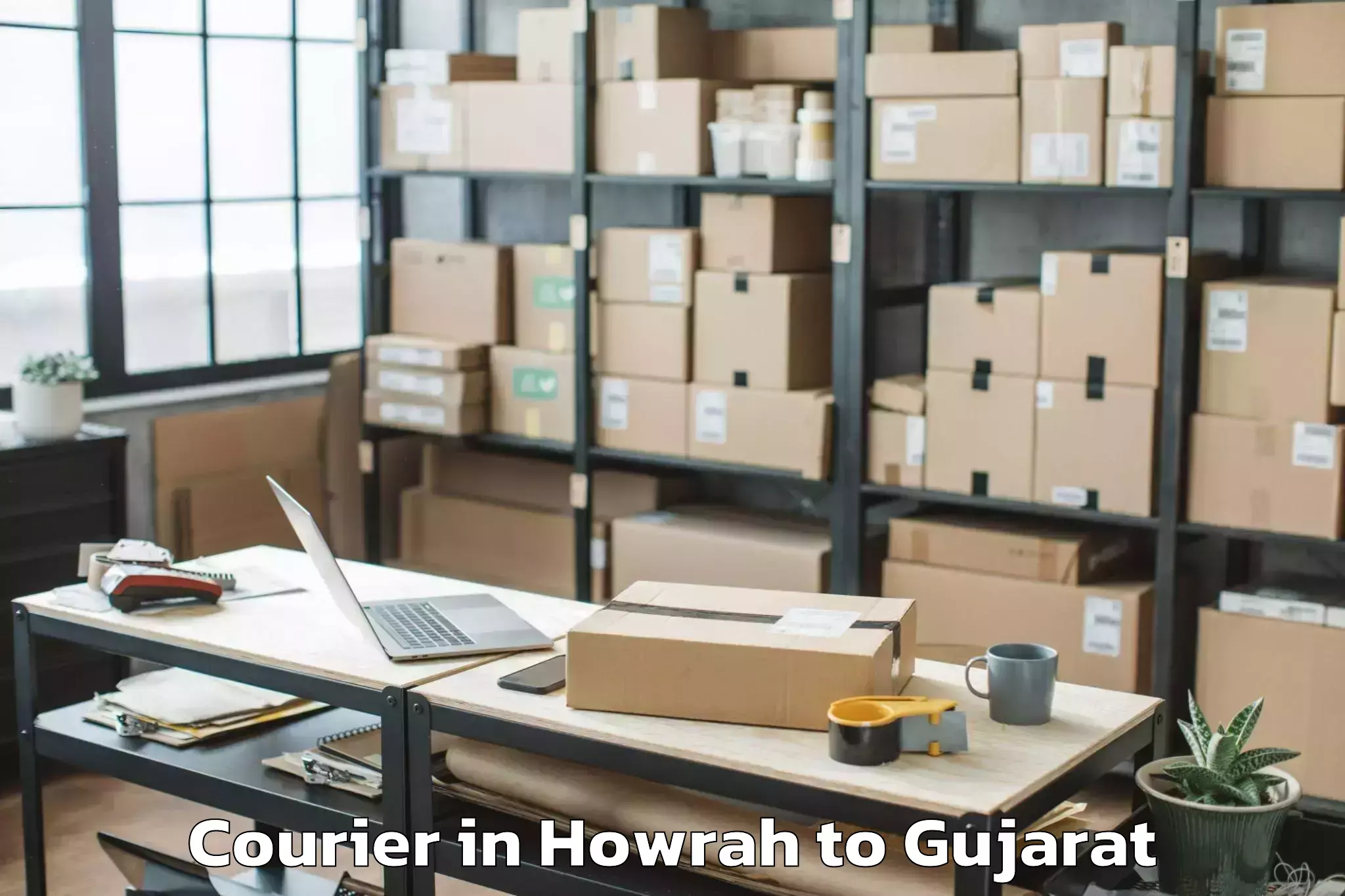 Discover Howrah to Kalavad Courier